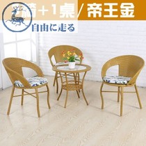 Portable three-piece milk tea shop Zhuo chair balcony Zhuo chair three-piece set small round table American tea table tea table