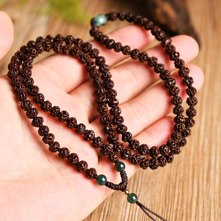 Upscale day Imago Bodhi Emerald Pendant Pendant with gold and Tian jade pendant necklace with rope men's female section 100 lap