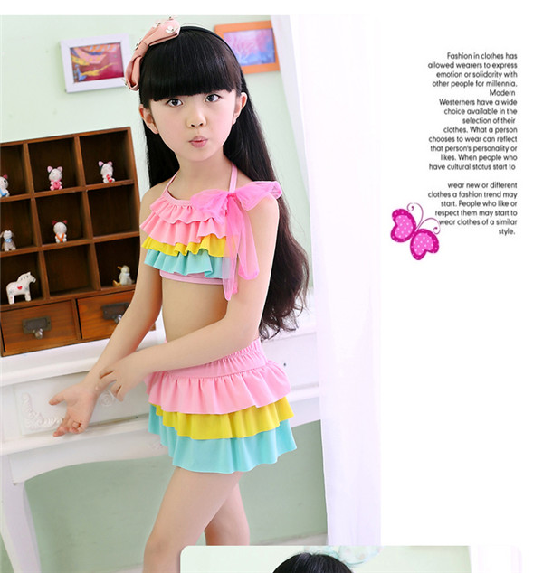 Bộ đồ bơi bé gái dễ thương của Hàn Quốc size bé một mảnh váy bé gái váy bikini phù hợp với bikini - Bộ đồ bơi của Kid đồ bikini cho trẻ em