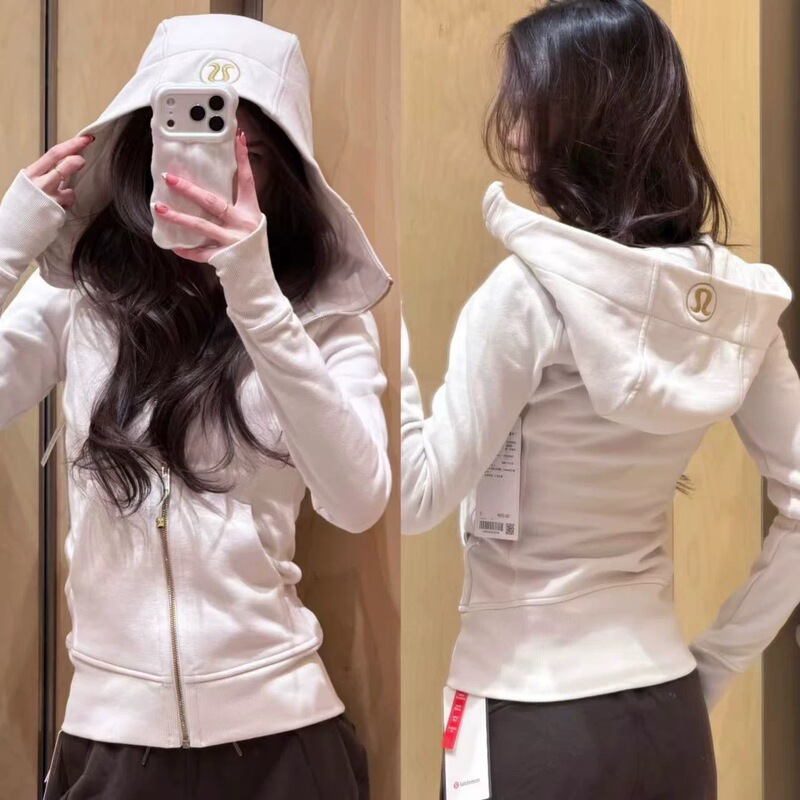 Lululemon Scuba Full-Zip Slim Fit Long Hooded Fleece Zip-Up Sweatshirt