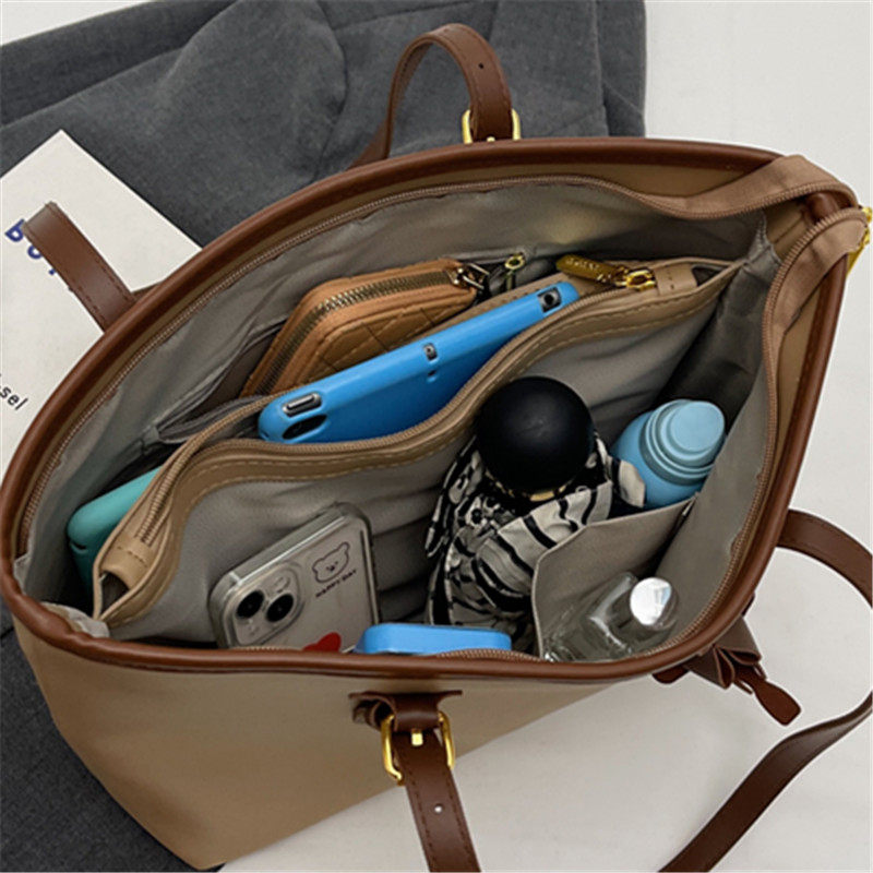 Пригородная сумка большой емкости, новинка 2024 года, женская сумка, модная универсальная сумка на плечо в западном стиле, высококачественная популярная сумка-тоут