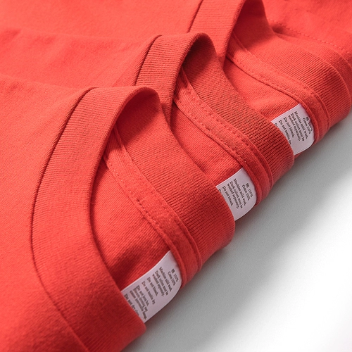 Хлопковая красная базовая приятная телу футболка подходит для мужчин и женщин, свободный крой