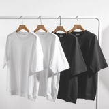 Хлопковая базовая летняя цветная футболка, короткий рукав, оверсайз