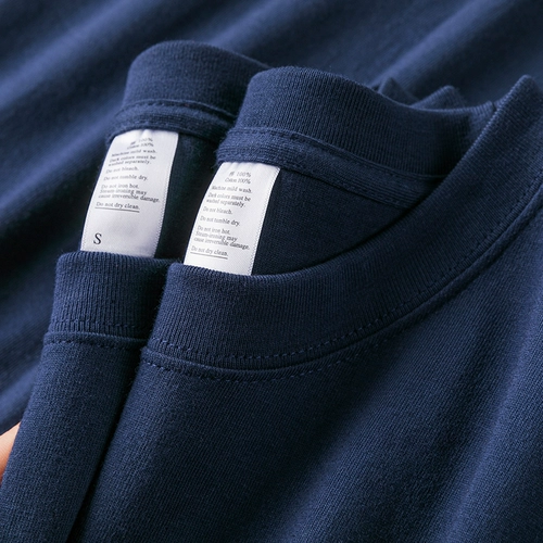 Синяя хлопковая однотонная футболка с коротким рукавом подходит для мужчин и женщин