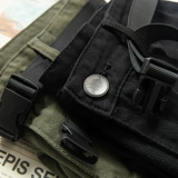 Зеленые осенние ретро однотонные японские штаны, свободный прямой крой