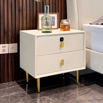 Nordic Modern Light Extravagant Advanced Sensory Drawers Placed Bed Head Cabinet Solid Wood Small Ins Wind Minima Bedside Cabinet Bedroom