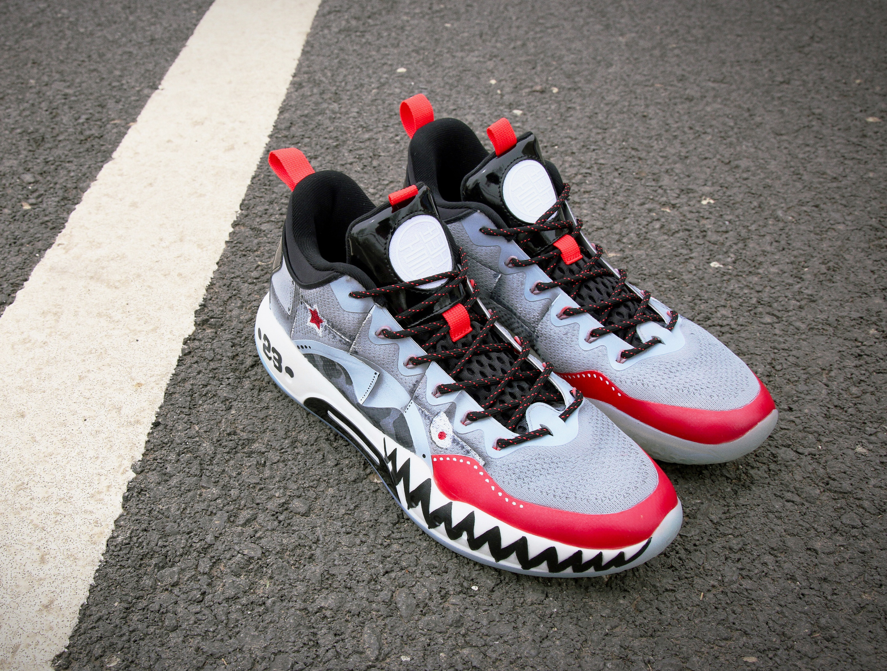 HZP Man Produces Shoes Customized DIY Painted Service Fee Yu Shuai Actual Combat Basketball Shoes Shark Fighter