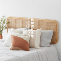 GREEN TENDA Filipino rattan bed rattan double bed 1 8m rattan bed ins homestay headboard