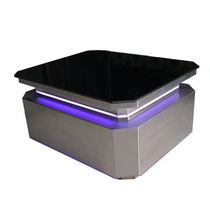 Spot ktv coffee table special square led light-emitting club bar table stainless steel box deck tempered glass table