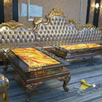 Spot ktv coffee table special square led light-emitting club bar table stainless steel box deck tempered glass table