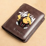 Модный кожаный бумажник, картхолдер для водительских прав, из натуральной кожи, воловья кожа, подходит для студента