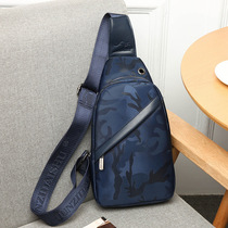 New fashion Korean version Tide Cards Mens Chest Bag Teenagers Single Shoulder Diagonal Satchel Small Backpack Inclined Shoulder Chest Front Pack Students