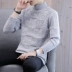Mùa thu và đông nửa cổ cao áo len nam phiên bản mới của Hàn Quốc áo len nam cổ lọ hàn quốc Cardigan