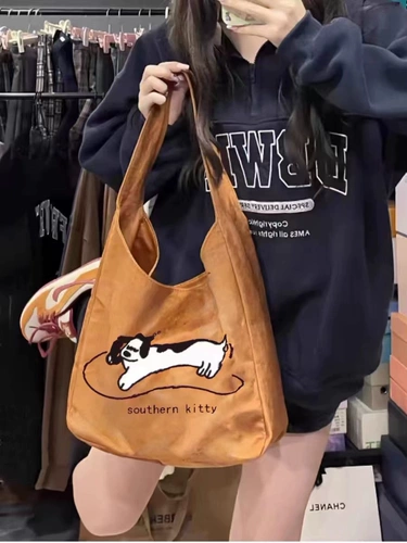 Оригинальная милая вместительная и большая сумка на одно плечо для отдыха