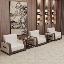 VIP reception sofa modern simple high-end business conference room reception and negotiation single seat sofa coffee table combination