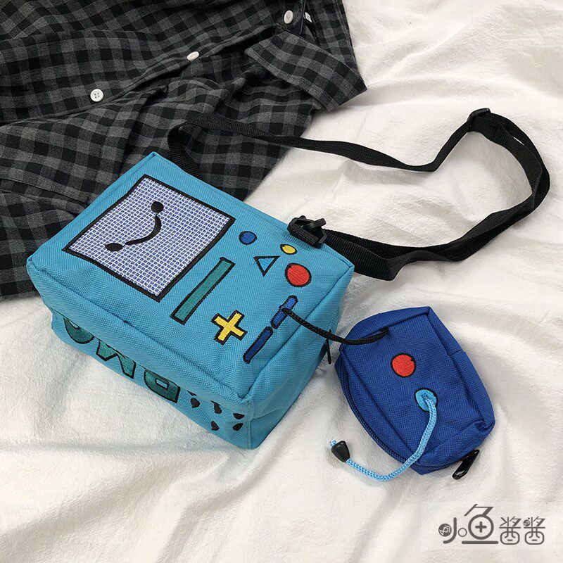 Summer new cute little bag Adventure Living Treasures overfire Inclined Cross Single Shoulder Bag Student Mini Skew Satchel Wave