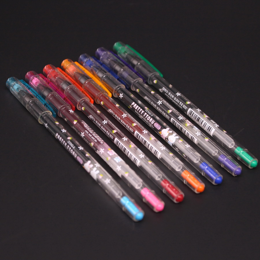 Gel pen 0 38mm color water-based Pen student stationery office oil pen writing tool multi-color signature pen
