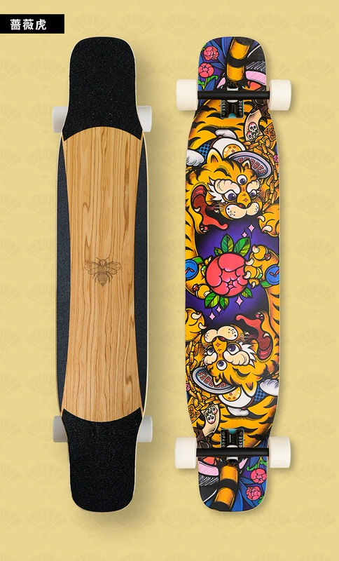 PROBEE longboard nàng tiên cá / hổ hồng DANCING đàn ông và phụ nữ mới bắt đầu ván trượt ván đường phố - Trượt băng / Trượt / Thể thao mạo hiểm giày trượt 2 bánh gót