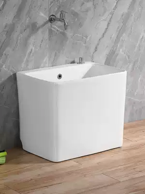 Shangxiang washing mop pool Balcony powder room floor basin mop pool Ceramic floor-to-ceiling household sink mop pool Small