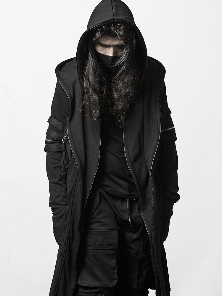 Decadent elements Dark Gothic punk jacket Slim personality trendsetter design cloak Japanese Yamamoto robe