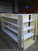 New supermarket shelf display rack Steel-wood combination Hong Kong store food store maternal and child store Single-sided double-sided combination shelf