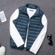 2018 mới xuống vest nam nhẹ xuống áo vest cổ áo đoạn ngắn kích thước lớn vest vest vai đôi mẫu shop quan ao nam