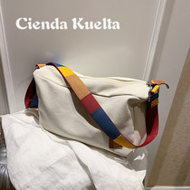 Small Ck Woman Bag Large Capacity 2022 New Tide Fashion 100 Hitch Broadband Canvas Light Big Bag Diagonal Satchel Summer