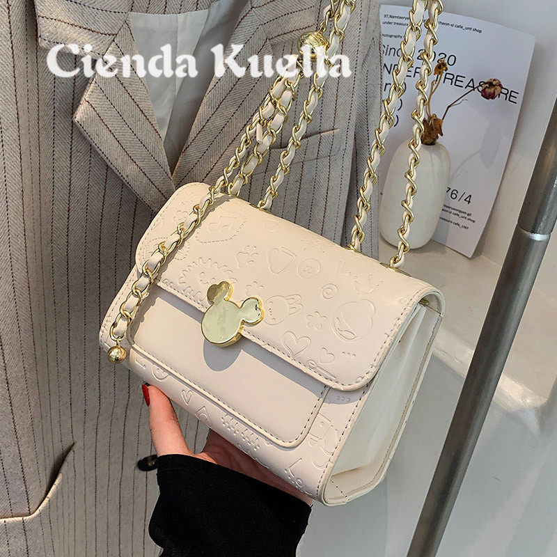 Cienda Kuelta Bag Packs Women 2021 New Boomers Diagonal Satchel Fashion Superior Sense Chain Small Bag Summer