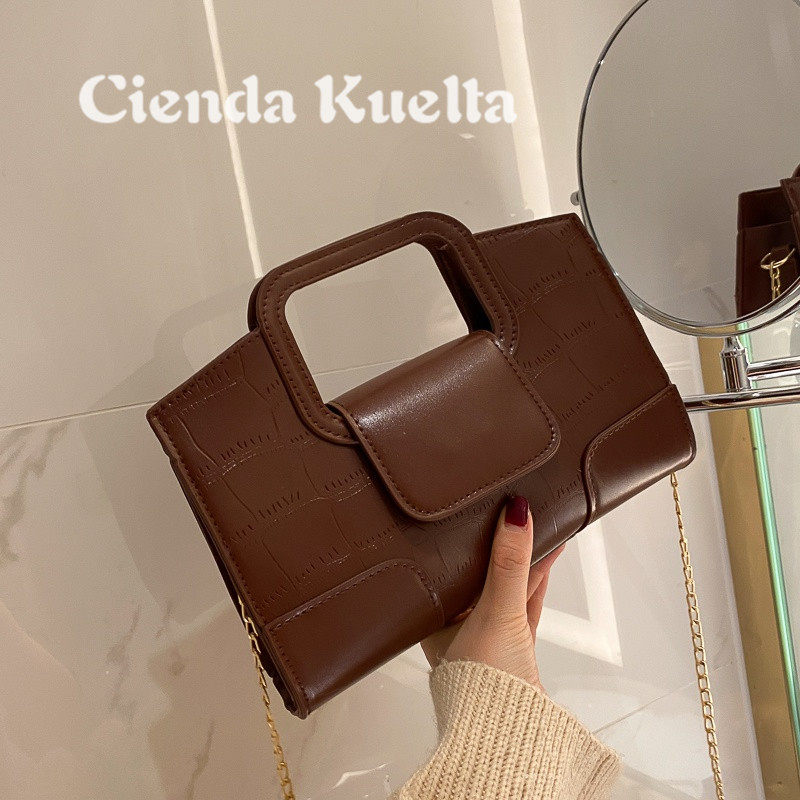 Cienda Kuelta bag women's 2021 new trendy fashion messenger bag retro chain small bag all-match summer