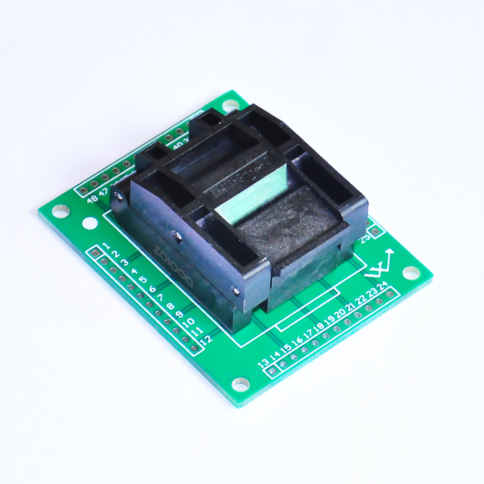 LQFP48优质测试座：兼容FPQ-48-0.5-06，编程座的终极选择！