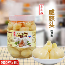 Thai heart salty garlic imported pickled garlic under Rice to send porridge open can instant 900g