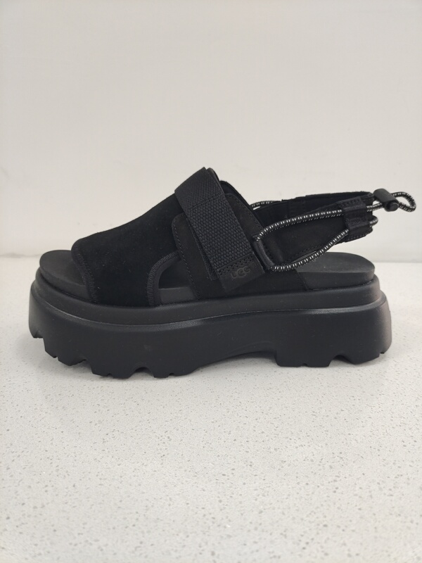 Authentic Ugg New Model Women's Spring and Summer Versatile Height-Increasing Thick-Soled Buckle Leather Fashion Casual Sandals 1156430