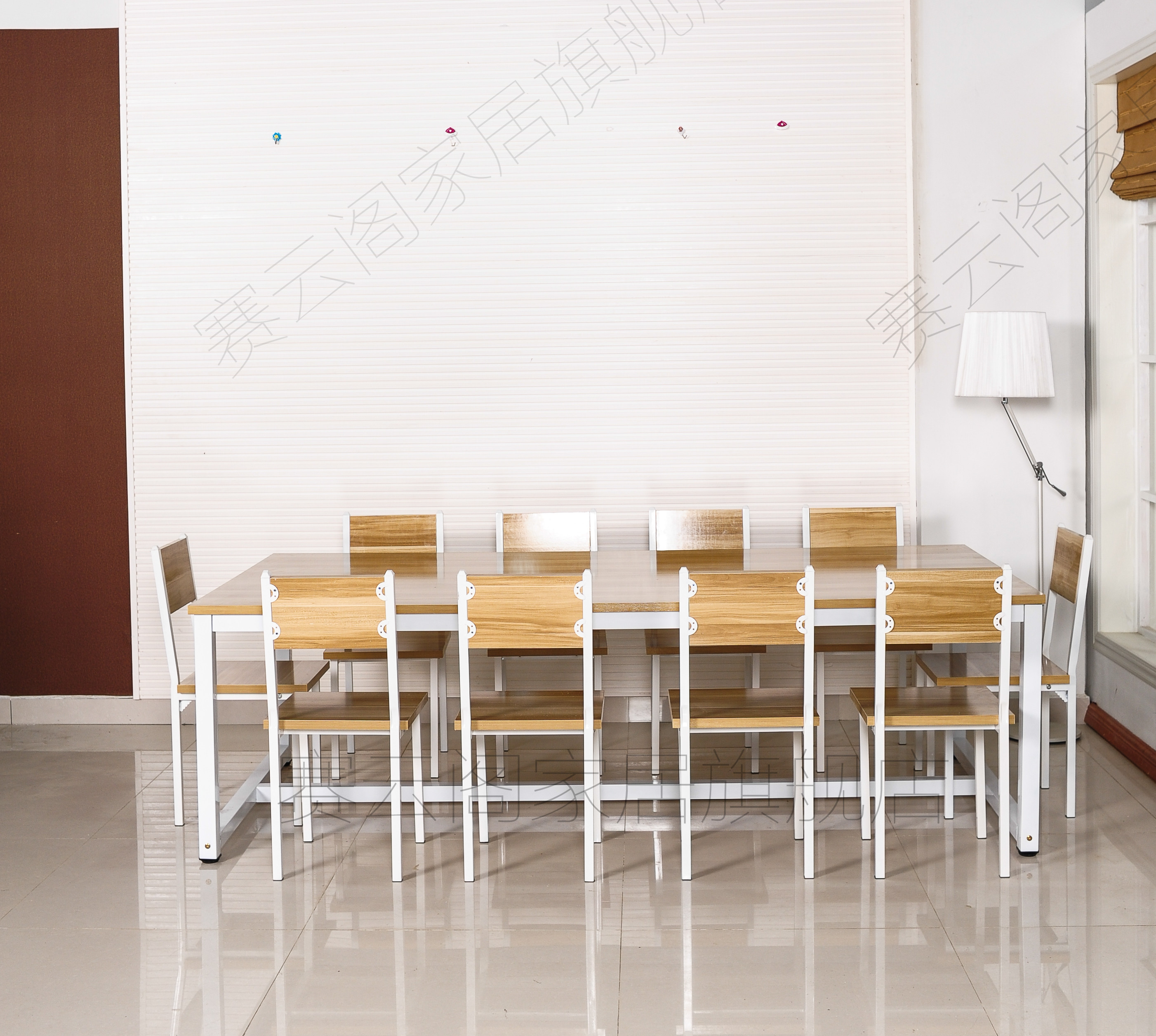 Bàn ghế văn phòng Saiyunge bàn hội nghị đơn giản hiện đại bàn ghế kết hợp đàm phán mở bàn hội nghị bàn dài tủ tài liệu
