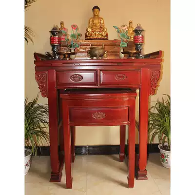 Solid wood supply table with eight immortals table Buddha table Household supply table Guanyin God of wealth Shrine God table Modern simple Buddha table Buddha cabinet