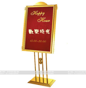 铭垧 立式指示牌酒店钛金水牌多功能不锈钢广告牌商场提示牌