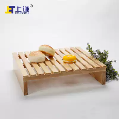 Shangqian rubber wood pallet Pastry cake Cake bakery baking showcase Nakajima cabinet display soft furnishings