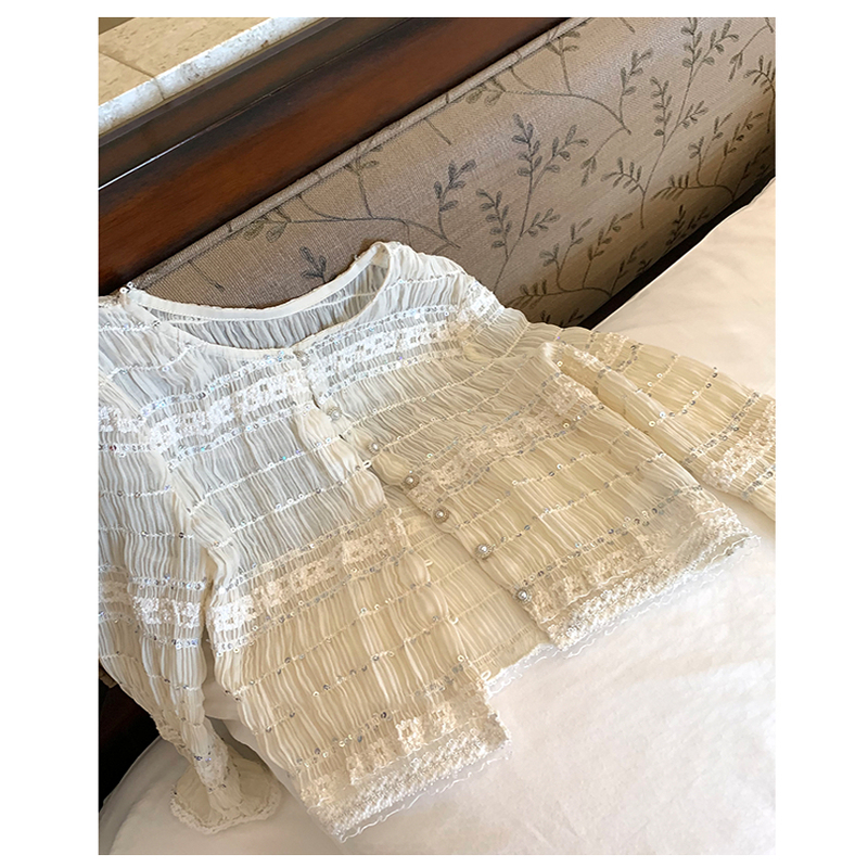 Lillian's Afternoon Embroidered Sequin Cardigan, Ultra-Elaborate, Elegant Sequin Outerwear for Summer
