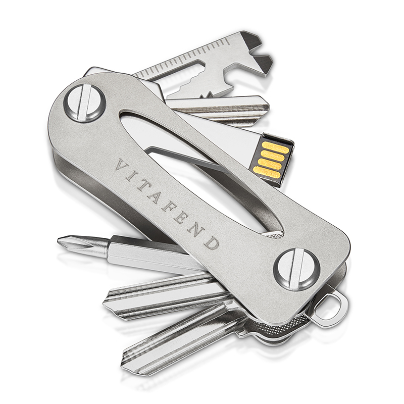 American Vitafend Creative Metal Key Organizer Multifunctional Men's High-End Titanium Alloy Edc Keychain