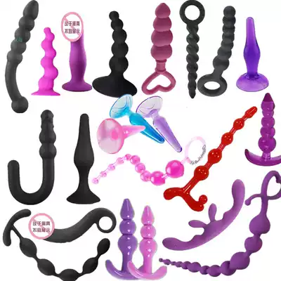 Go out and wear anchor anal plug Silicone anal plug Anal plug Pull beads vestibular plug Adult sex products masturbation device
