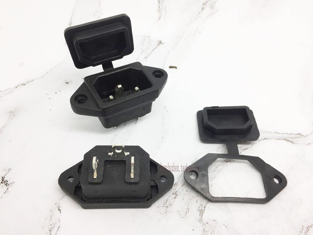 AC power supply character with dust-proof water-absorbing sub-spring cover one horizontal two vertical power socket pint character with ear universal size
