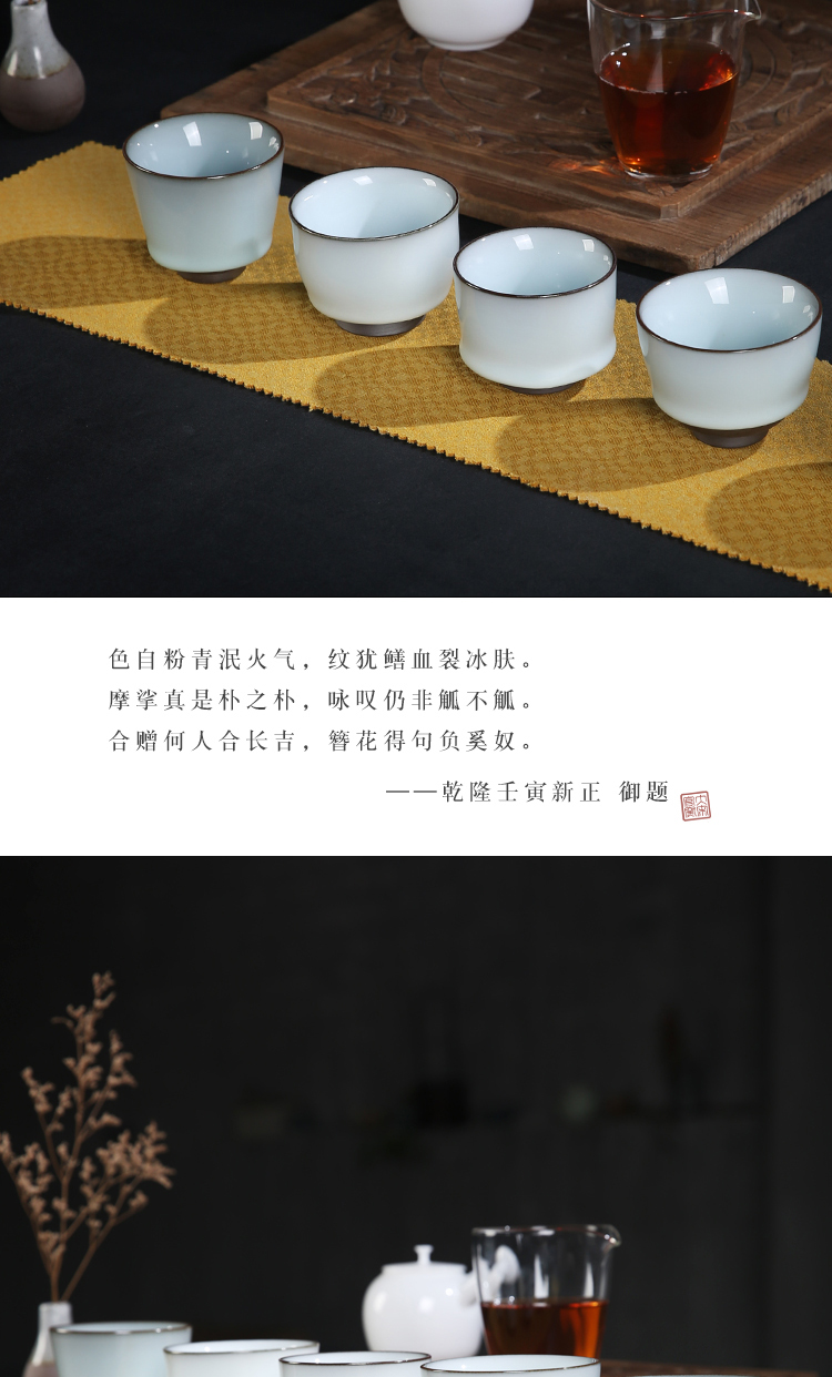 The Product guanyao cups of rice white porcelain sink sample tea cup bamboo gift box CPU master cup tea set suit but small tea cups