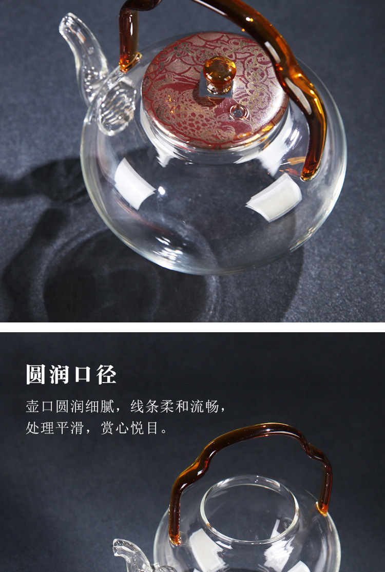 The Product porcelain sink ferro, ShouXi wealth fuels the tea set ceramic tea cup set of glass teapot tea set group