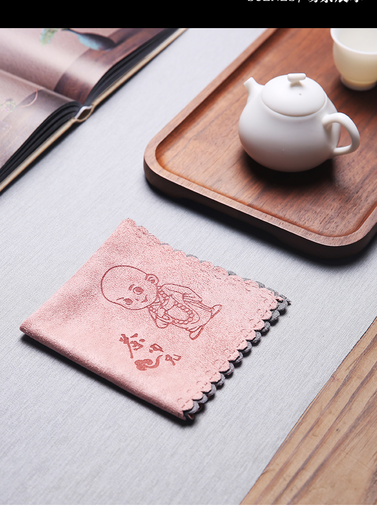 Cotton fiber quality porcelain remit double - sided tea towel water table flag Chinese zen tea tea mat cloth art tea accessories