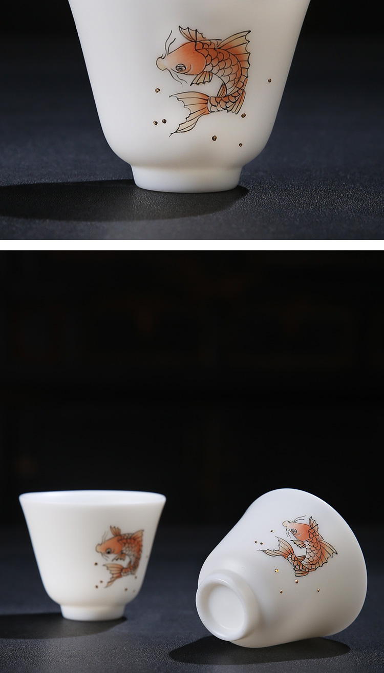 The Product porcelain sink masters cup single see colour sample tea cup white porcelain pure manual hand - made ceramic cups kung fu tea cup