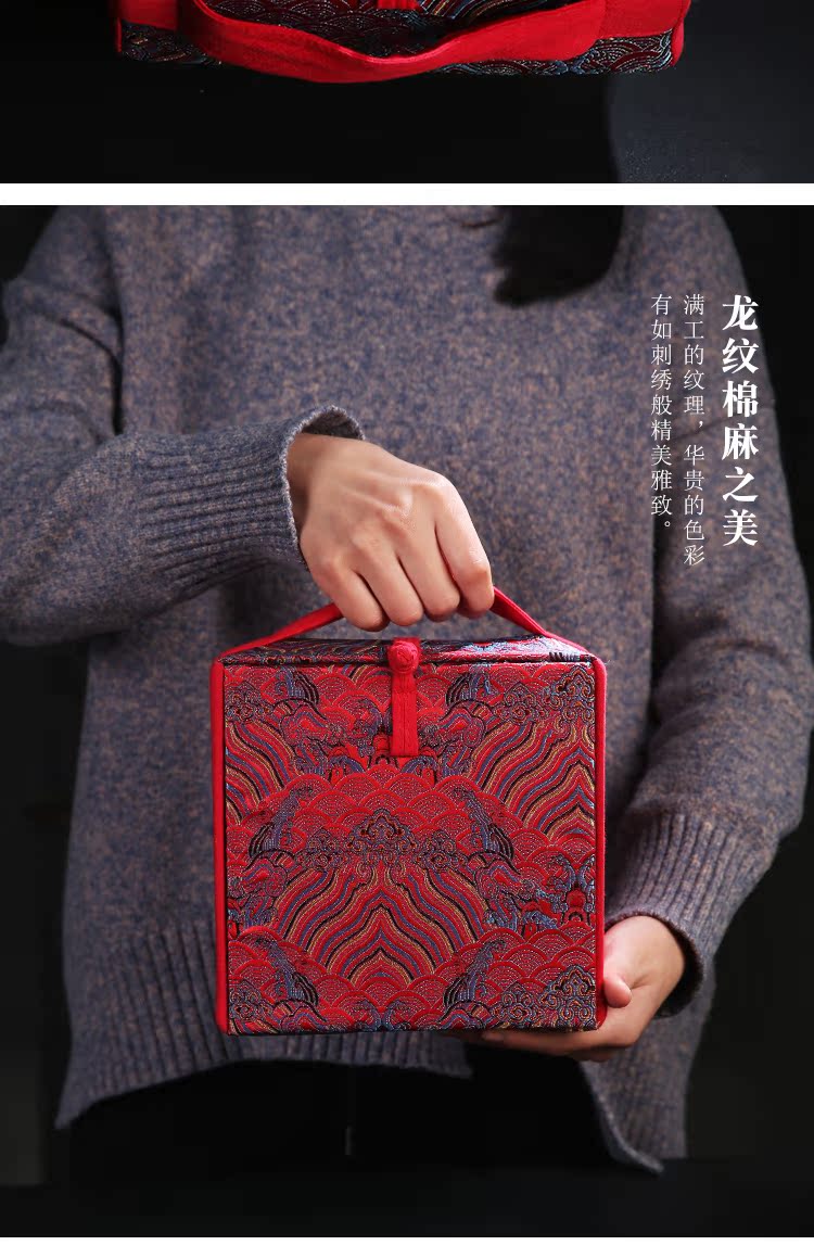 The Product porcelain send small gifts suit tea caddy fixings box sealed storage ceramic tea set custom portable travel