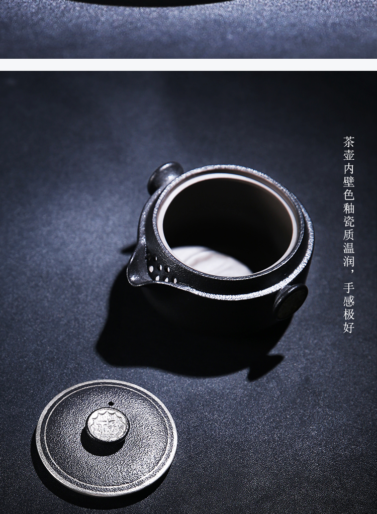 The Product wufu crack cup a pot of two glass ceramic porcelain remit travel kung fu tea cup teapot portable office