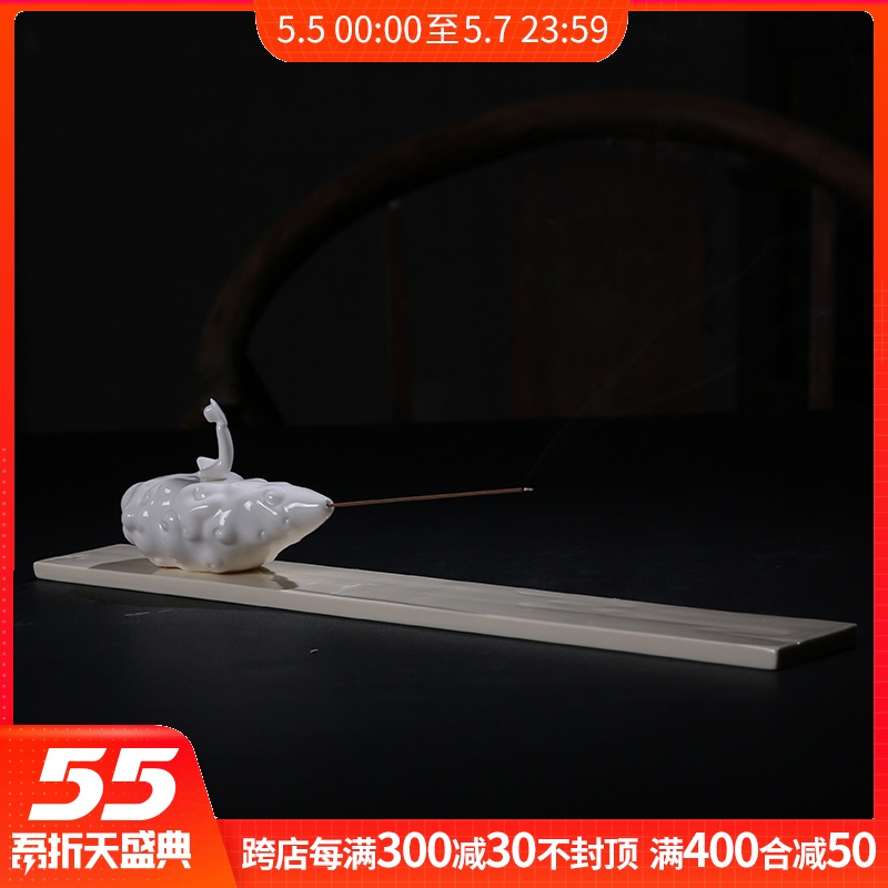 The Product white porcelain porcelain remit artistic conception above the bedroom incense incense holders - cloud tea incense buner penjing art porcelain carving works