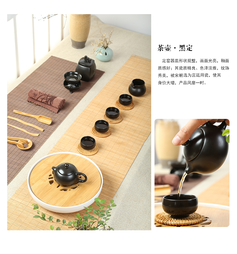 The Product is black and white and green up porcelain remit trumpet the teapot tea tea ware ceramic kung fu tea set single pot of the item