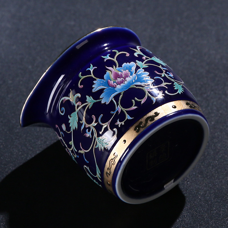 The Product of jingdezhen porcelain remit gathers up flower tea powder enamel rolling way fair keller cup points hand paint tea tea set
