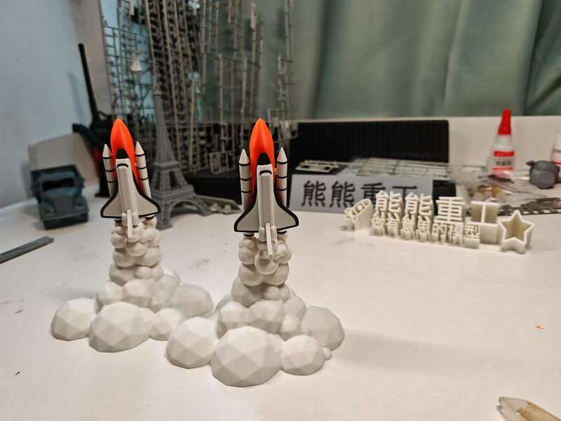 Space Shuttle Night Light Rocket Light Moon Rocket Launch Light Creative 3D Printed Spaceship